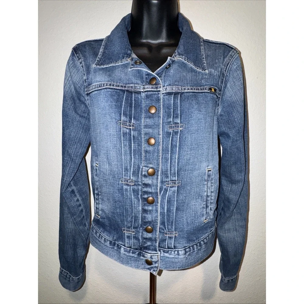 Lucky Brand Denim Trucker Jean Jacket Womens Size Small‎ Cute Chore Coat Western